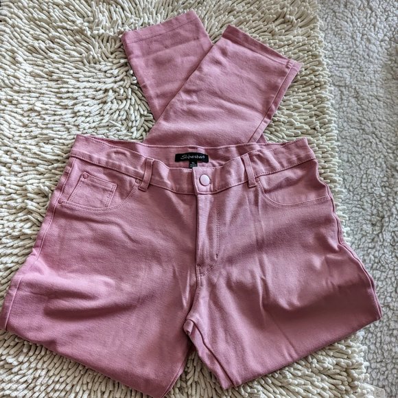 Shinestar pink stretch pants/leggings.   Sz XL - Picture 9 of 13
